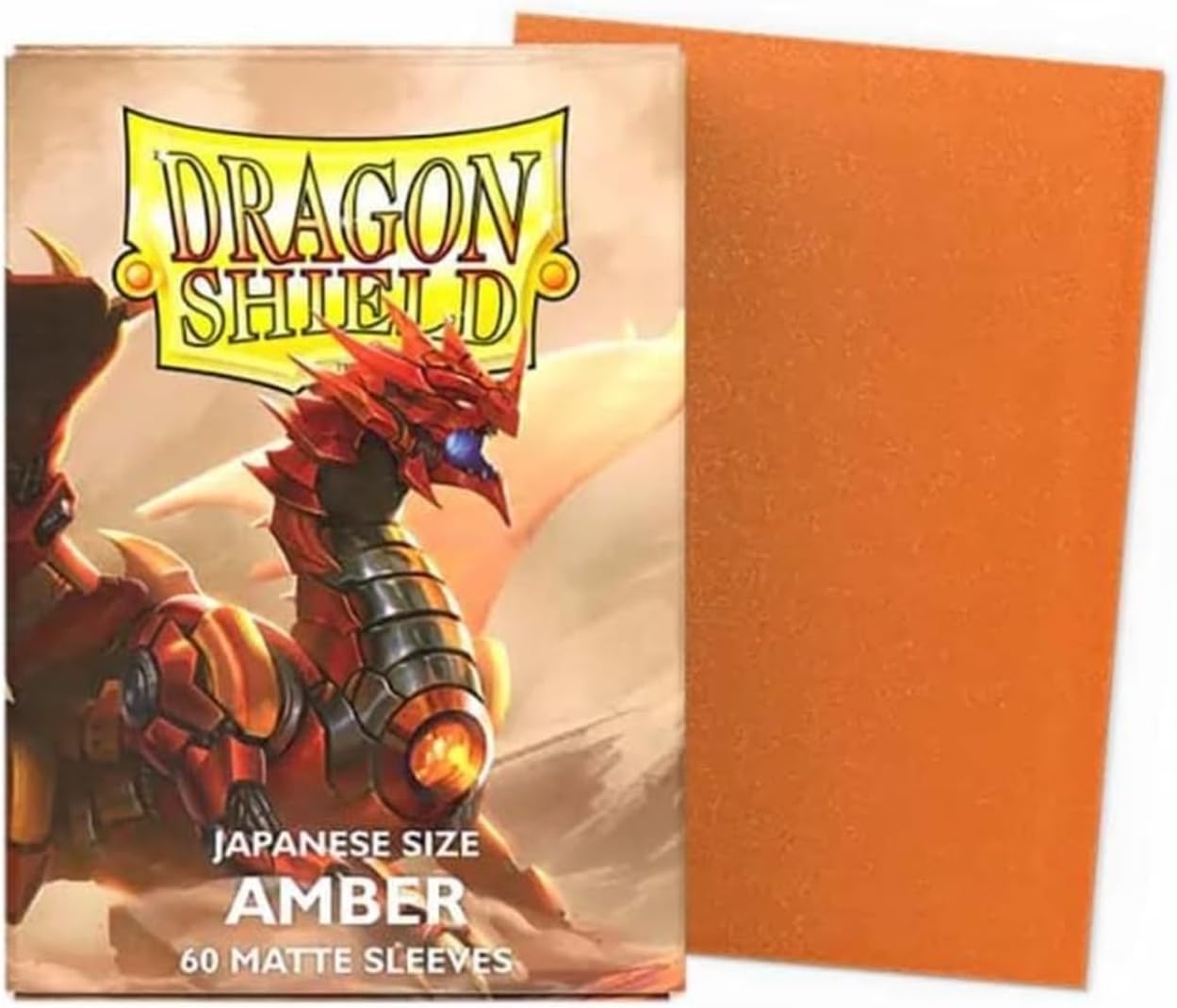 Dragon Shield Sleeves: Matte Dual - Japanese Size - Amber (60)