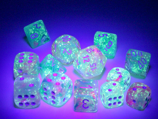 Chessex 12mm d6 Set: Nebula Luminary Wisteria/White (36)