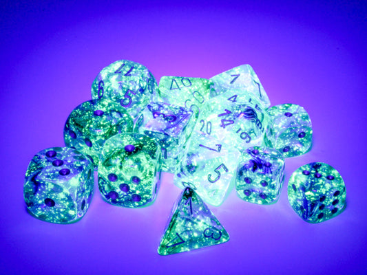 Chessex Dice Set: Luminary - Nebula Oceanic/Gold (7)