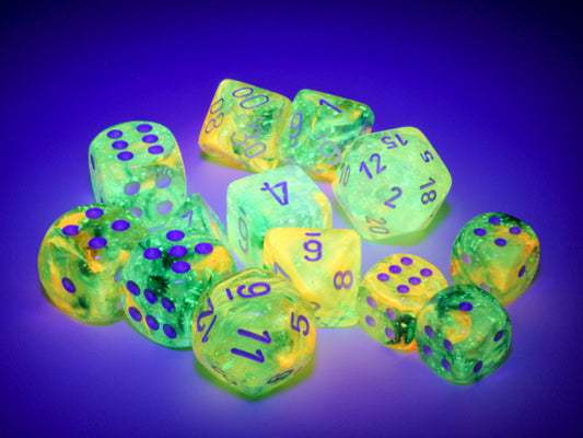 Chessex 12mm d6 Set: Nebula Luminary - Spring w/White (36)