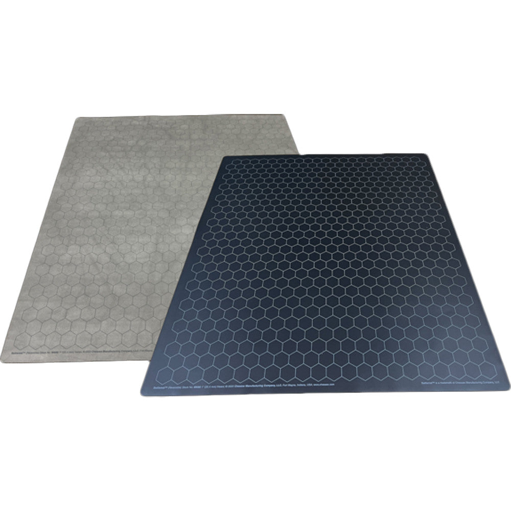 Reversible Battlemat: 1-inch Hex - Black/Grey (23.5" x 26")