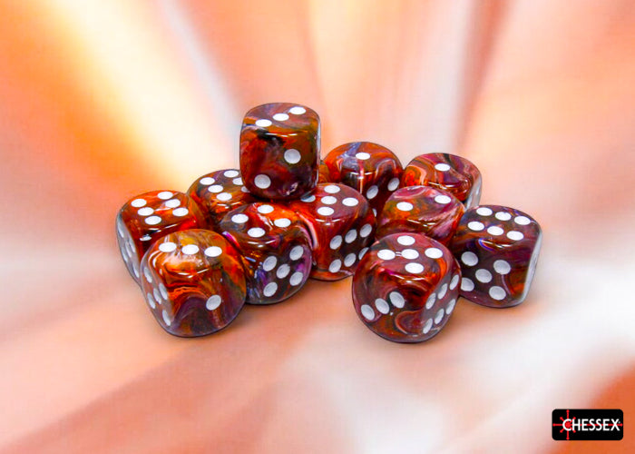 Chessex 16mm d6 Set: Festive - Symphony w/White (12)