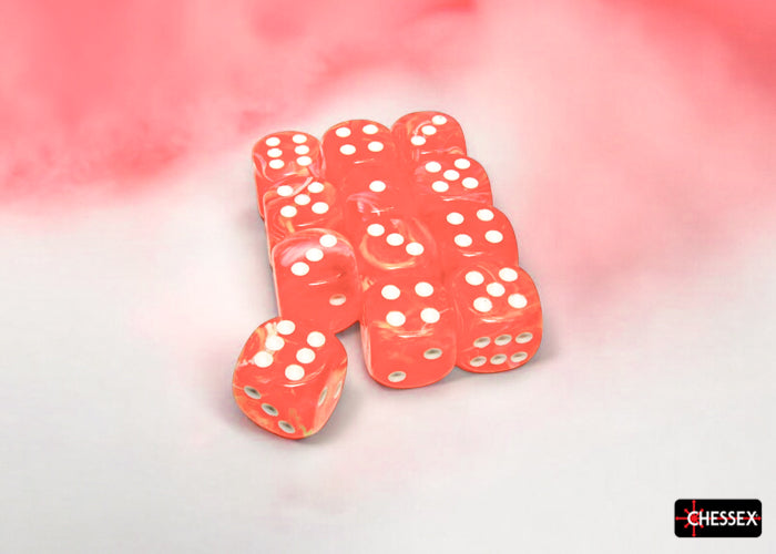 Chessex 16mm d6 Set: Festive Luminary - Dahlia w/White (12)