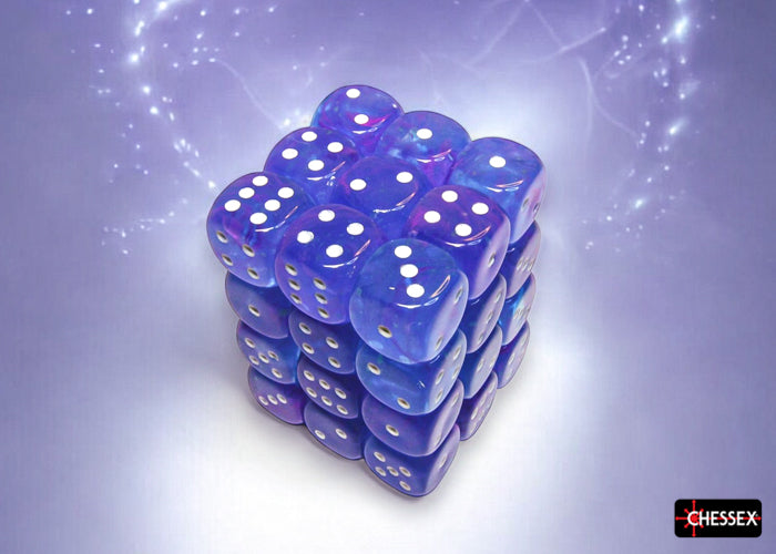 Chessex 12mm d6 Set: Nebula Luminary - Aura w/White (36)