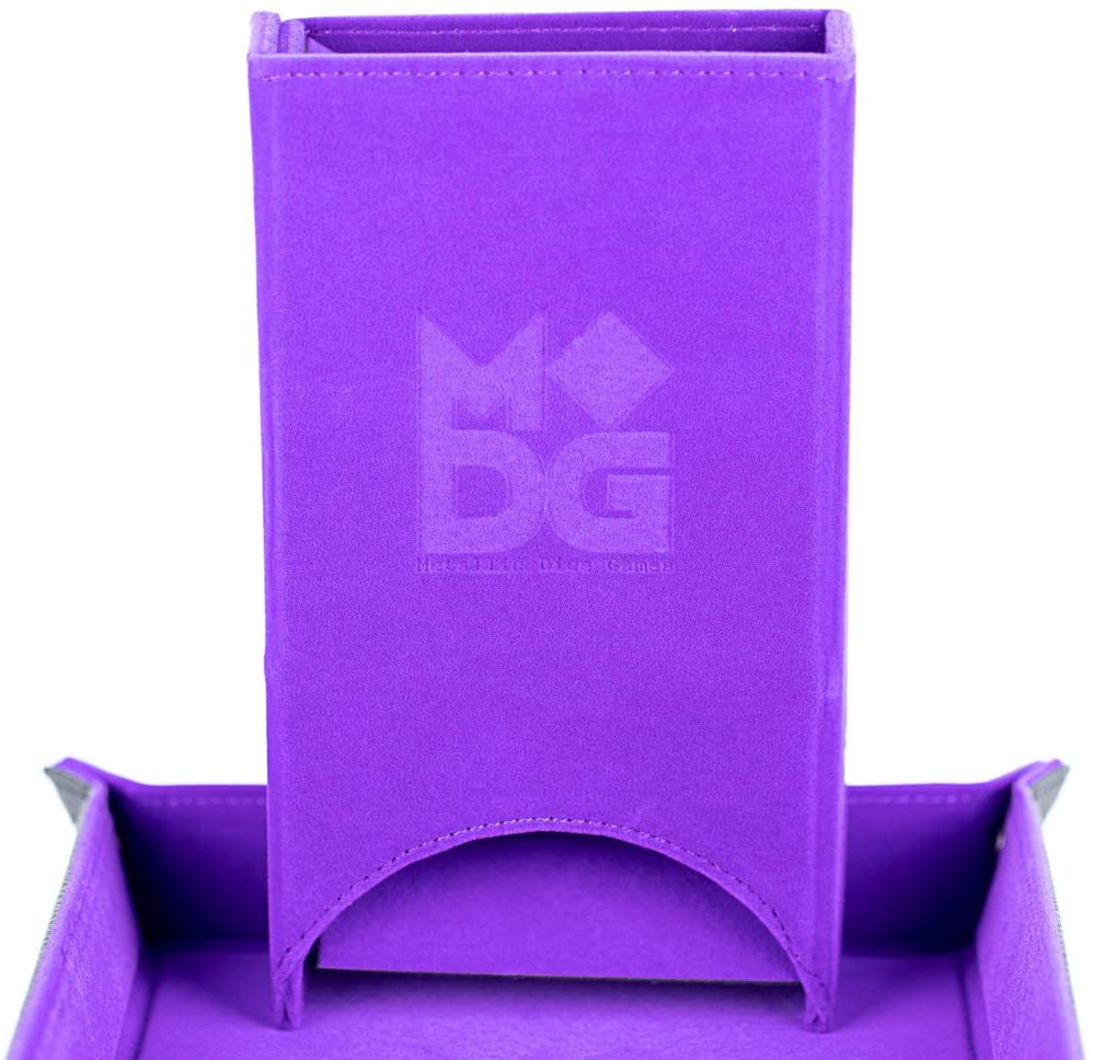Metallic Dice Games: Velvet Fold-Up Dice Tower: Purple
