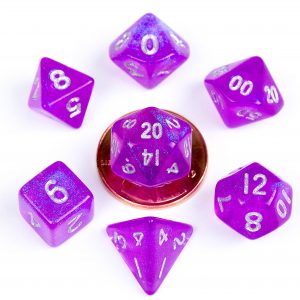 FanRoll Miniature Dice Set: Stardust Purple (7)