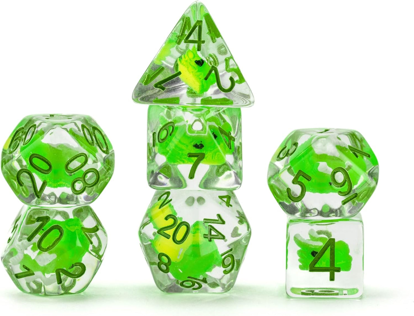 FanRoll Dice: Dragon Storm Dice - Green Dragon (7)