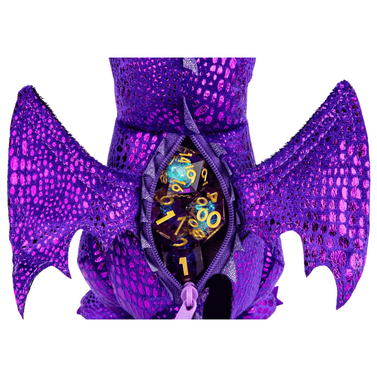 FanRoll Dice Bag: Plush Dragon (Purple)