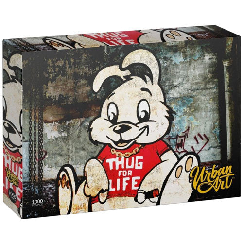Puzzle: Banksy Urban Art - Thug for Life Bunny 1000 Pieces