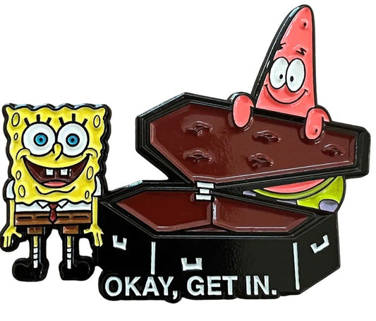 Enamel Pin: Spongebob - Coffin Now Get In