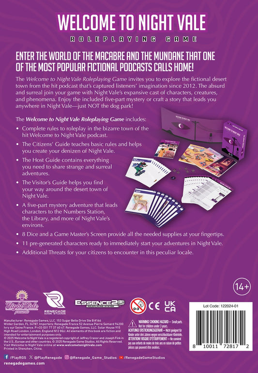 Welcome to Night Vale RPG: BackerKit Box