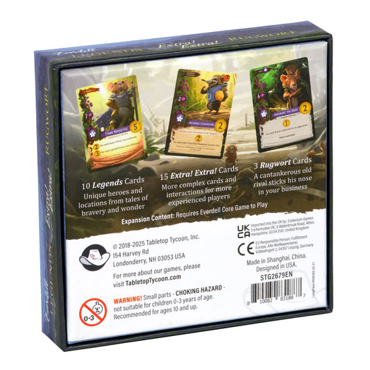 Everdell: Legends, Extra! Extra!, and Rugwort Card Expansion