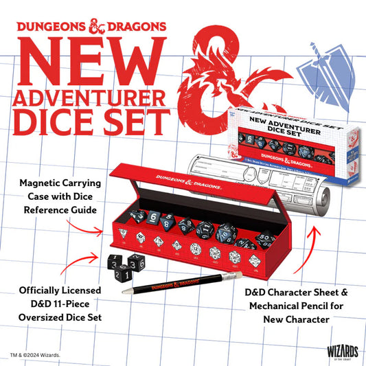Sirius D&D New Adventurer Dice Set: Black (11-Set)