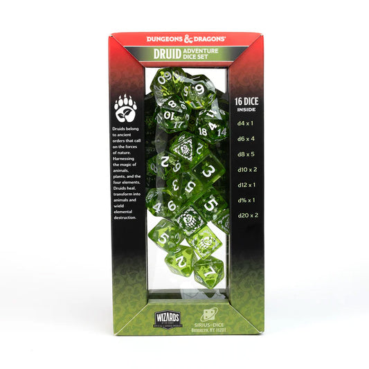 Sirius D&D Adventure Dice Set: Druid - Green (15-Set)
