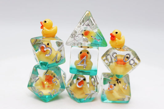 Foam Brain Games Dice Set: Rubber Duckie (7)