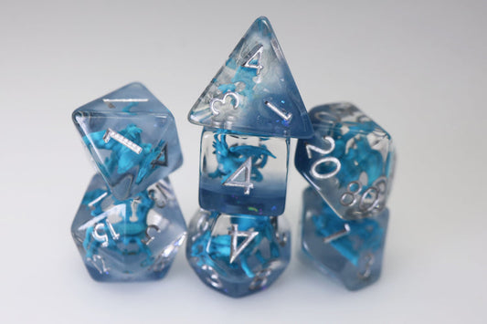 Foam Brain Games Dice Set: Young Blue Dragon (7)