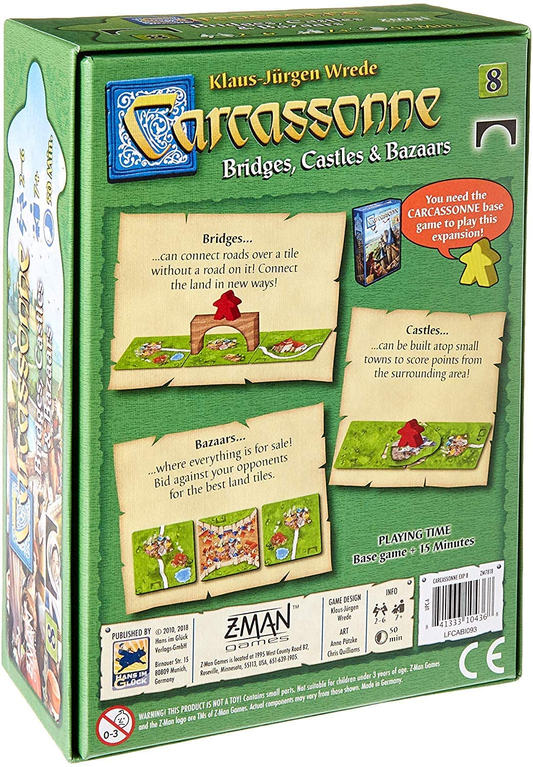 Carcassonne 8: Bridges, Castles, & Bazaars