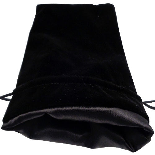 Metallic Dice Games: 6x8in Velvet Bag - Black with Black Lining
