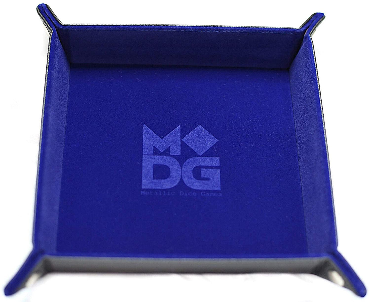 Metallic Dice Games: Velvet Folding Tray - Blue