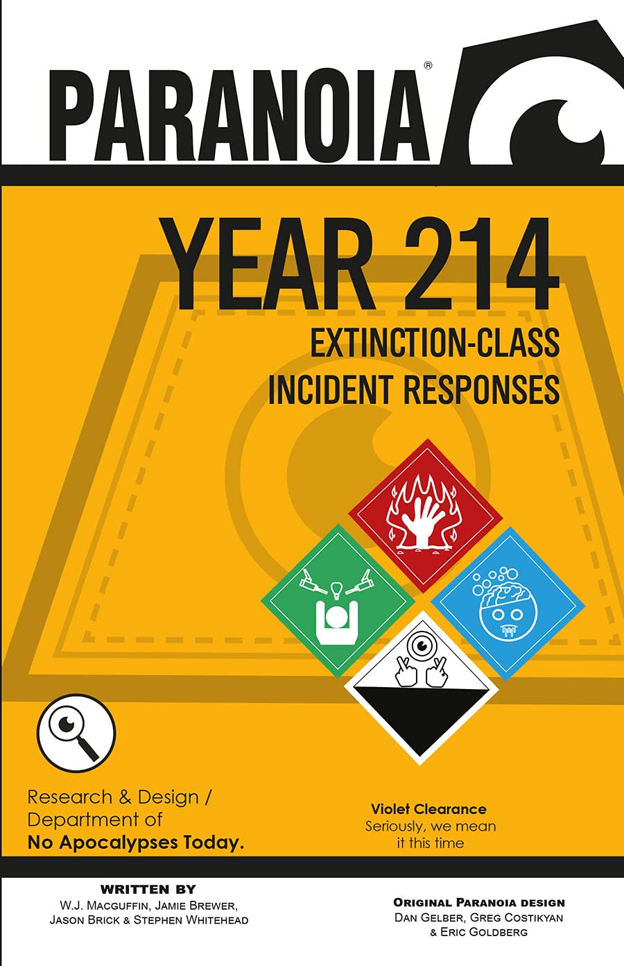 Paranoia RPG: Extinction-Class Incident Responses