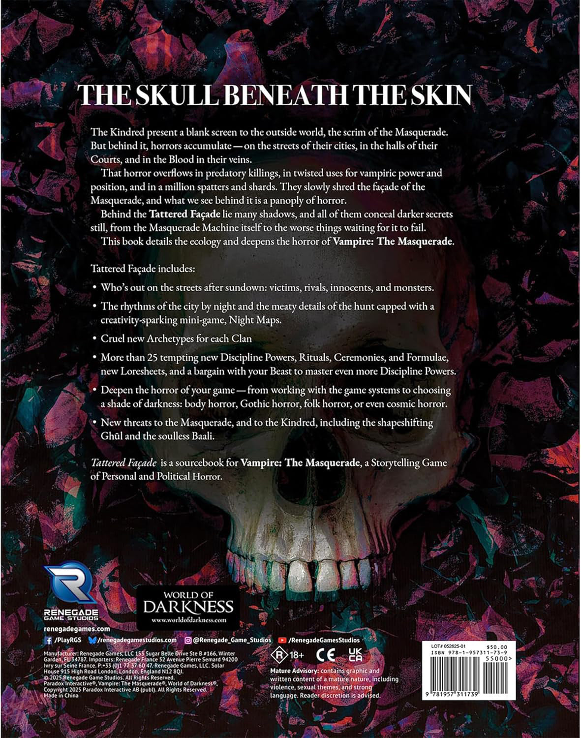 Vampire: The Masquerade 5E RPG: Tattered Facade Sourcebook