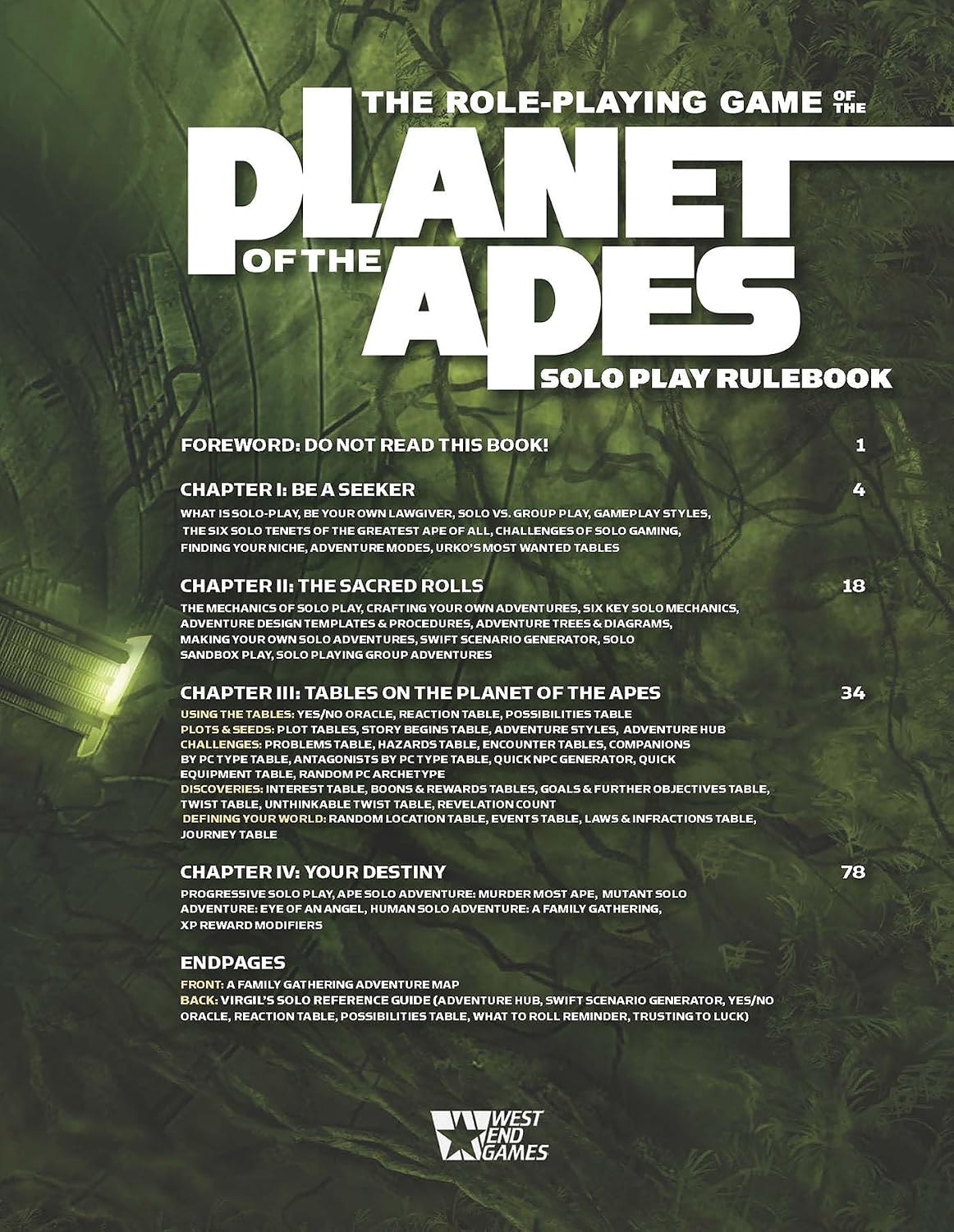 Planet of the Apes RPG: Solo Play Rulebook