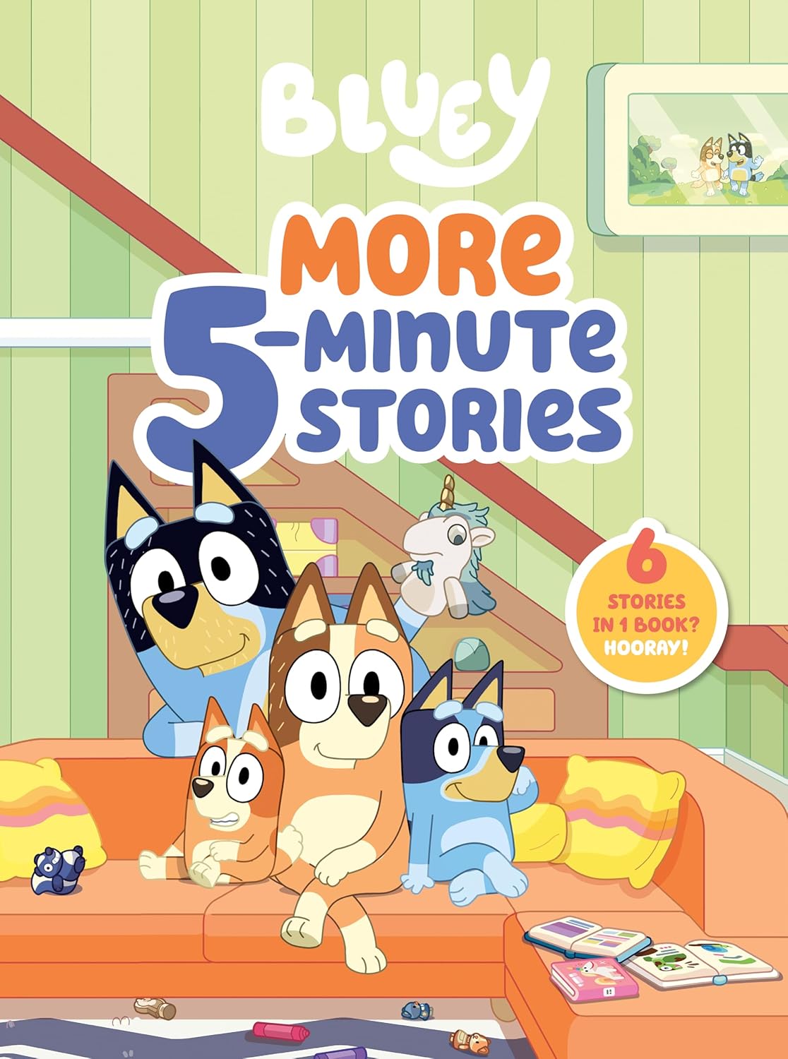 Bluey: More 5-Minute Stories: 6 Stories in 1 Book? Hooray! (Hardcover)