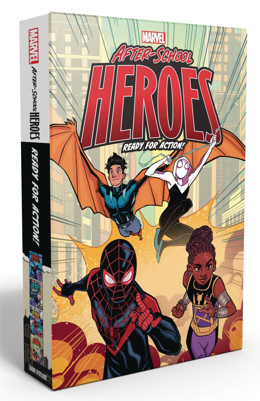 Marvel After-School Heroes Ready for Action! (Boxed Set): Miles Morales Untangles a Web; Ghost-Spider's Unbreakable Mission; Shuri Takes Control; Reptil & Ghost-Spider Join Forces!
