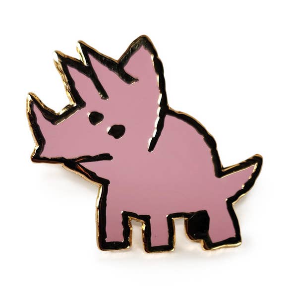 The Scott C Shop Enamel Pin: Triple Horner