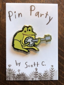 Enamel Pin: Banjo Frog
