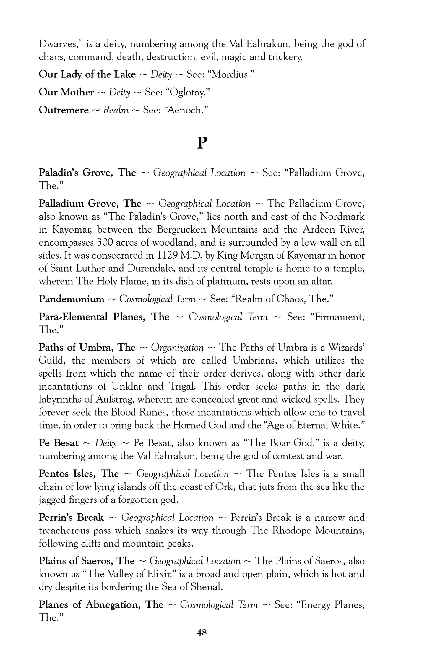 Castles & Crusades: After Winter Dark - The Dictionary of Aihrde