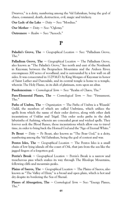 Castles & Crusades: After Winter Dark - The Dictionary of Aihrde