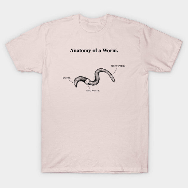 T-Shirt: Worm - Soft Pink