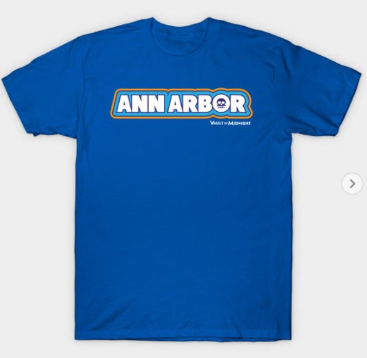 T-Shirt: Vault of Midnight - Ann Arbor - Royal Blue