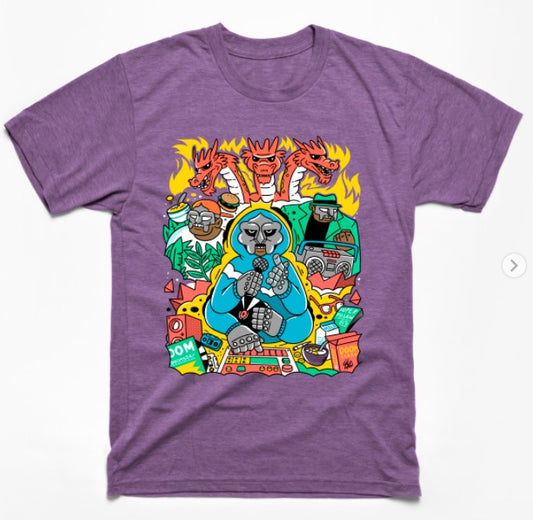 T-Shirt: MF Doom and Friends - Purple Heather