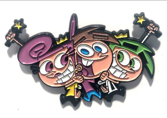 Enamel Pin: Farily Oddparents - Timmy, Cosmo, and Wanda
