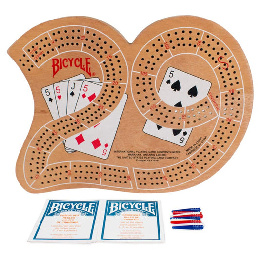 Bicycle Cribbage Board: Large 29 (Wood)
