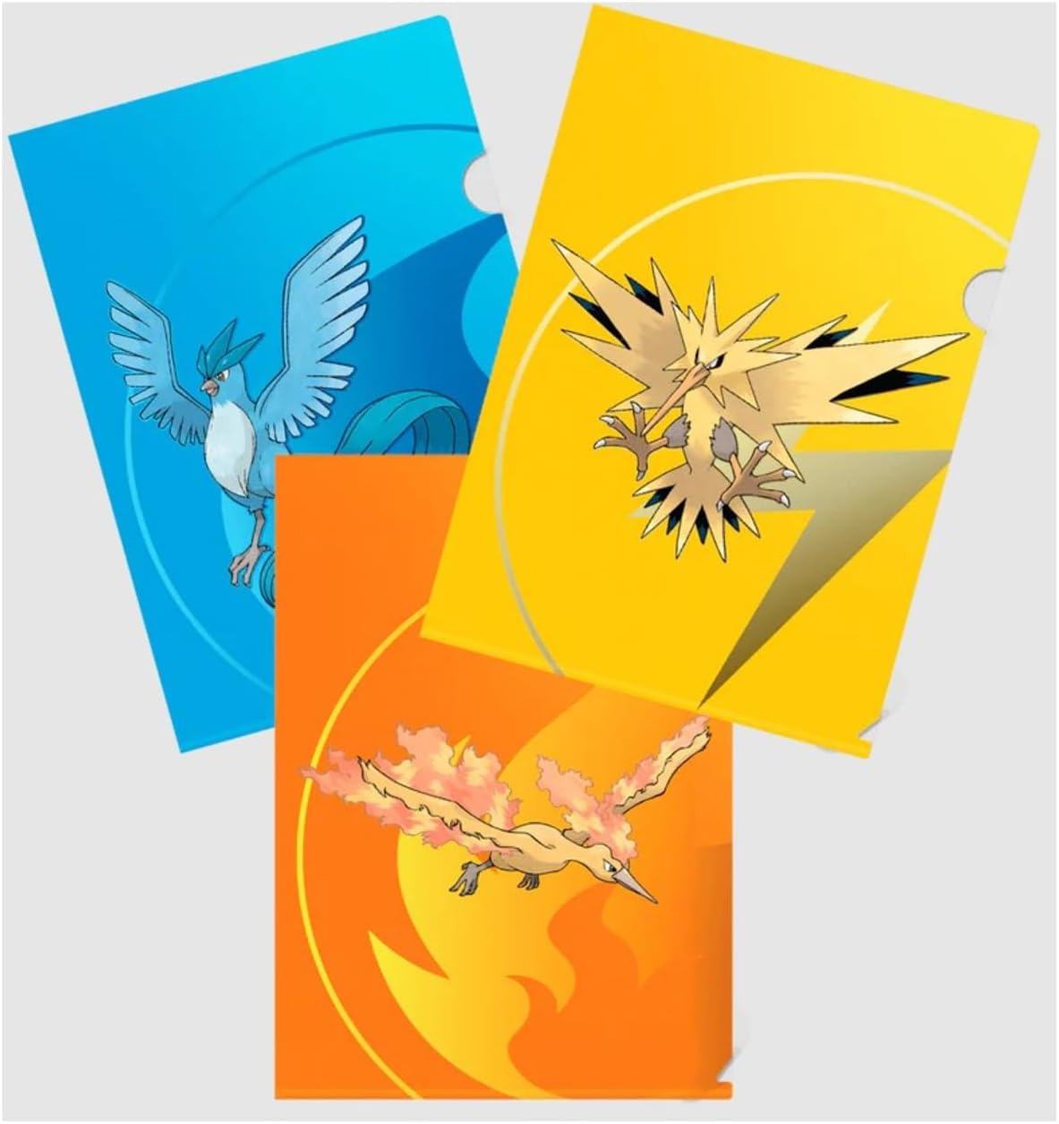 Pokémon Tournament Folios featuring Articuno, Zapdos, and Moltres