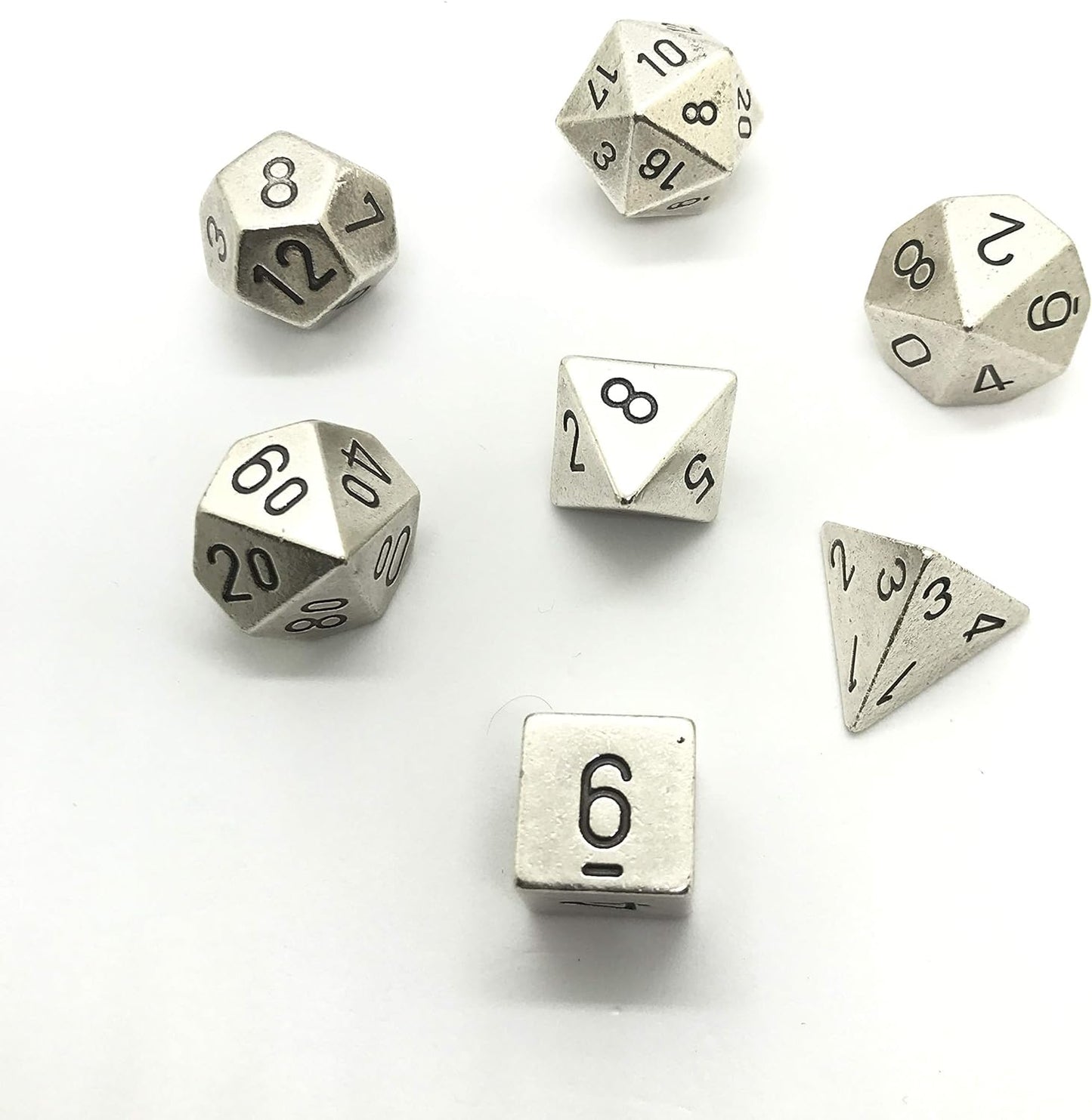 Chessex Metal Dice: Silver (7)