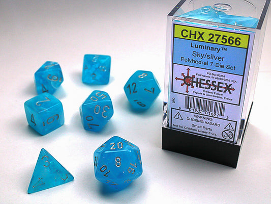 Chessex Dice Set: Luminary Sky/silver (7)