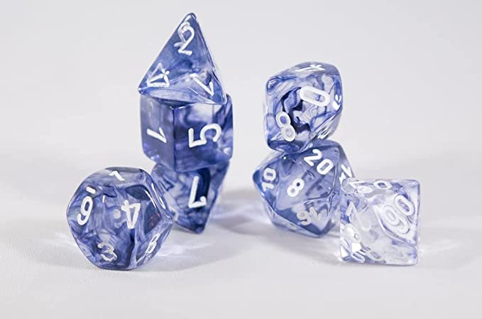 Chessex Dice Set: Nebula Black/White (7)