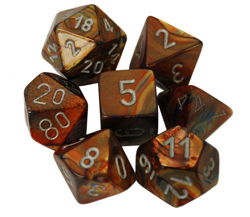 Chessex Dice Set: Lustrous Gold/Silver (7)