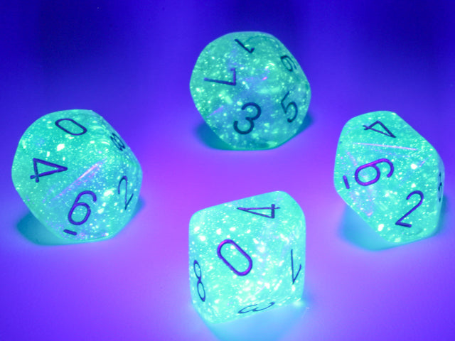 Chessex d10 Set: Borealis Luminary -  Teal/Gold (10)