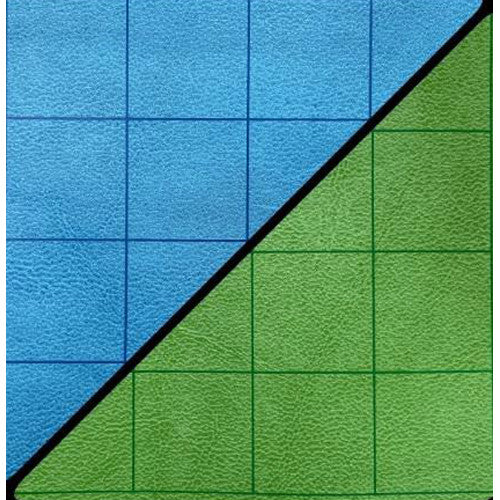 Reversible Battlemat: 1-inch Square - Blue/Green (23.5" x 26")