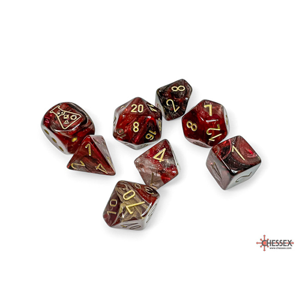 Chessex Lab Series 8 Dice Set: Borealis - Cosmos/Gold (8)