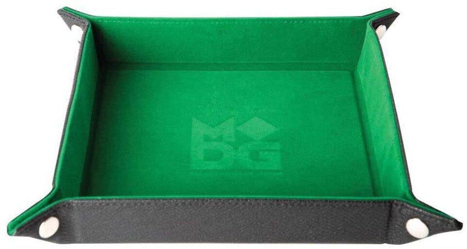 Metallic Dice Games: Velvet Folding Tray - Green