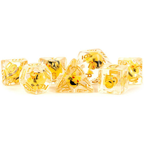 Metallic Dice Games Dice Set: Cat (7)