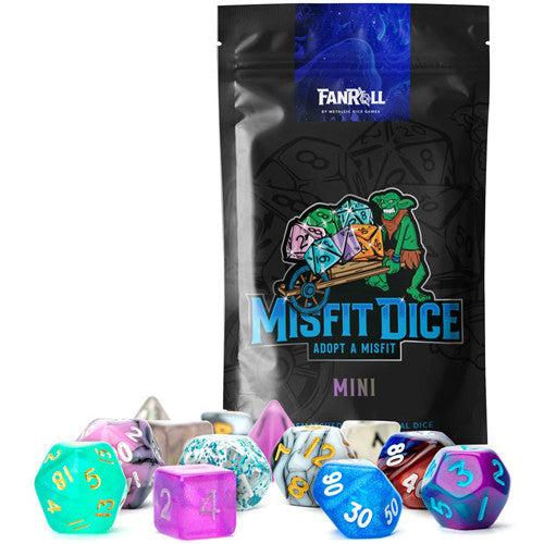 Mystery Misfit Resin Polyhedral Dice Set: Mini Dice (14)