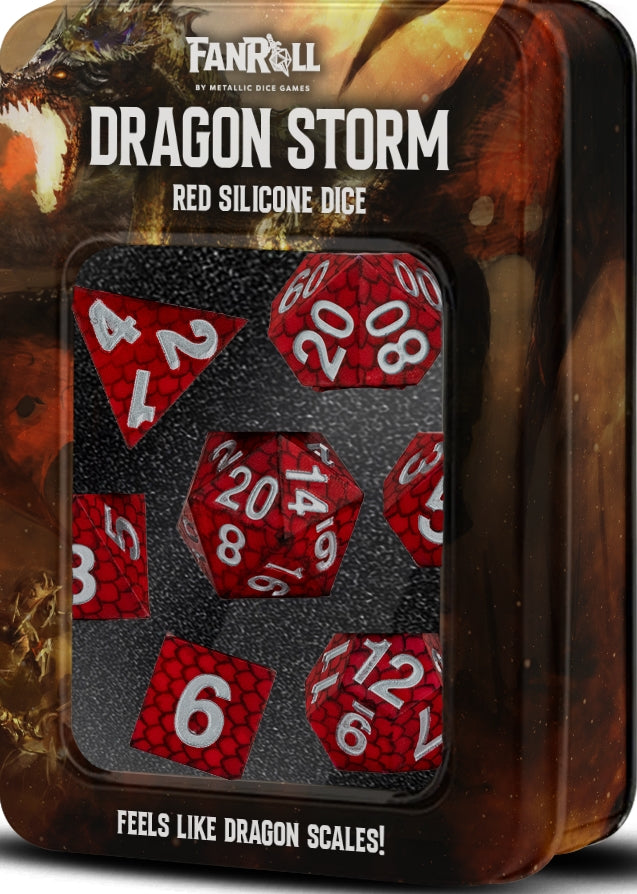 FanRoll Dice: Dragon Storm - Red Dragon Scales (7)