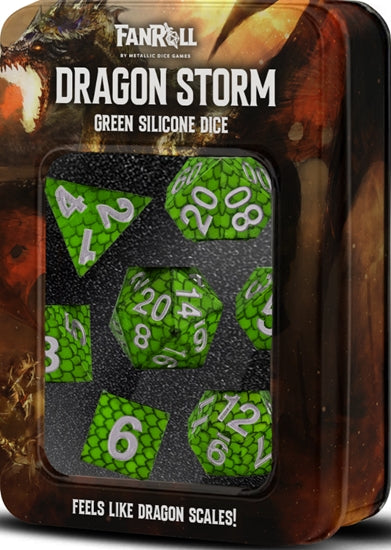 FanRoll Dice: Dragon Storm - Green Dragon Scales (7)